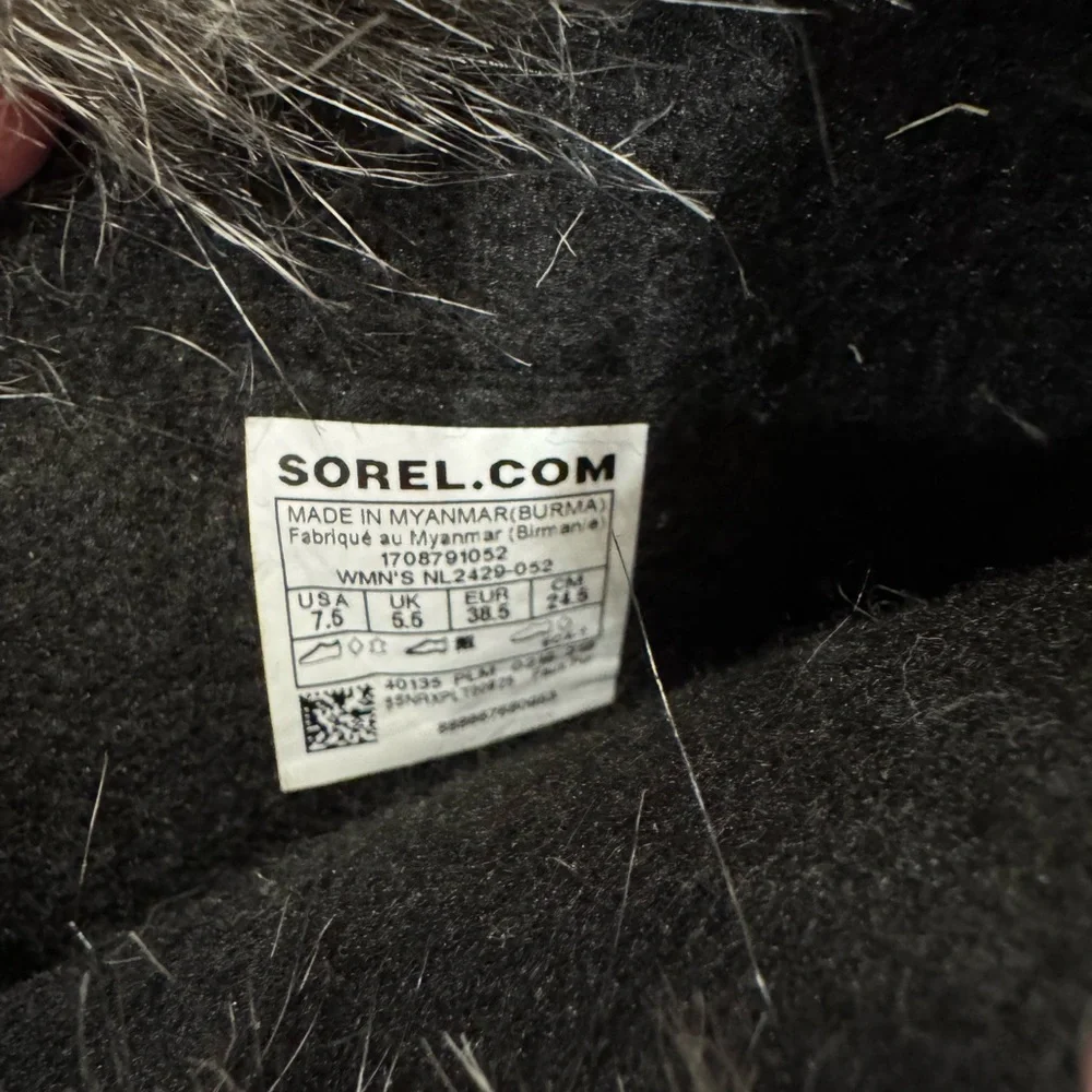 Sorel Waterproof Lace-Up Faux Fur Snow Boots Size 7.5